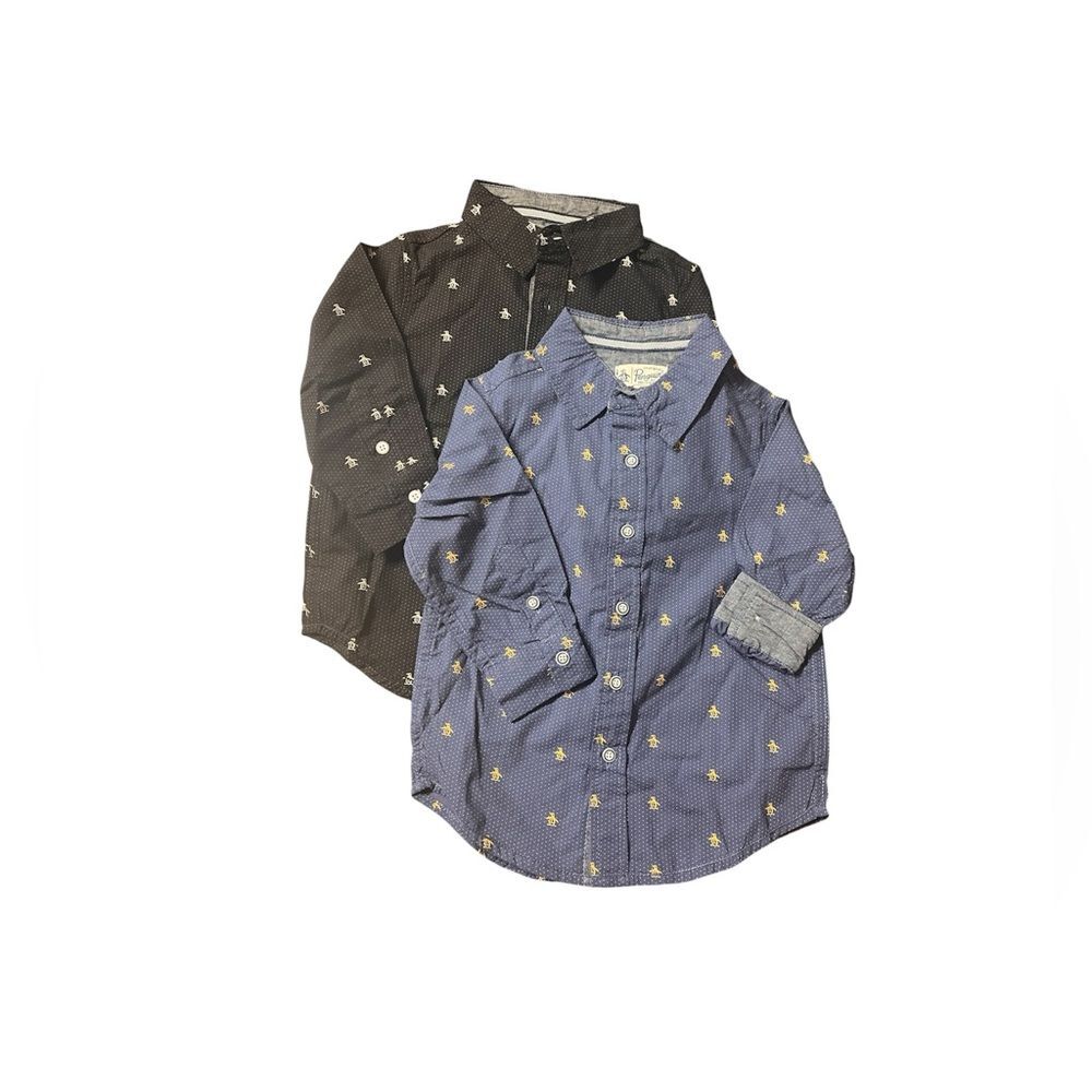 NWOT lot (2) Penguin boys long sleeve shirts 2T